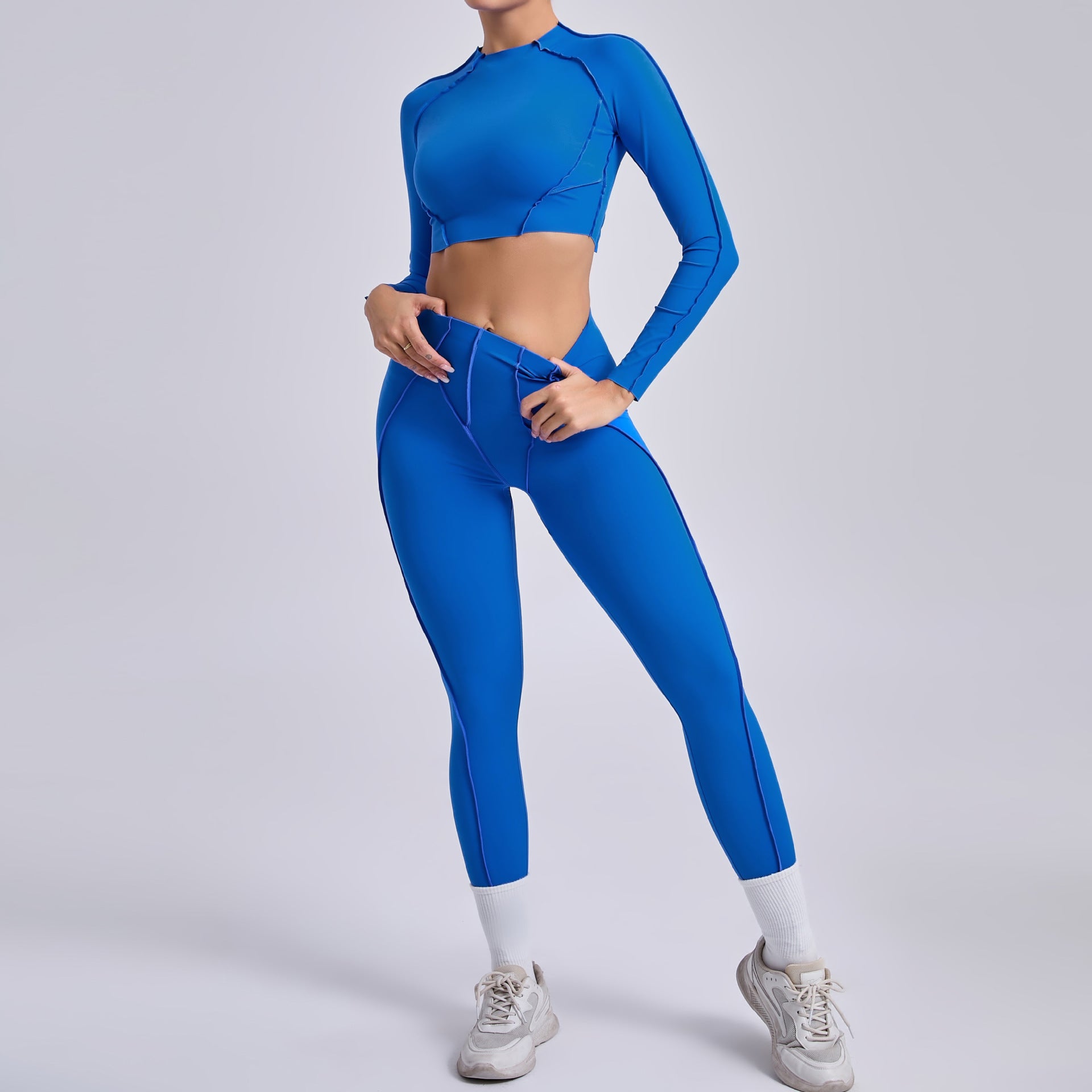 Stereoscopic yoga set for women pleated buttock lift