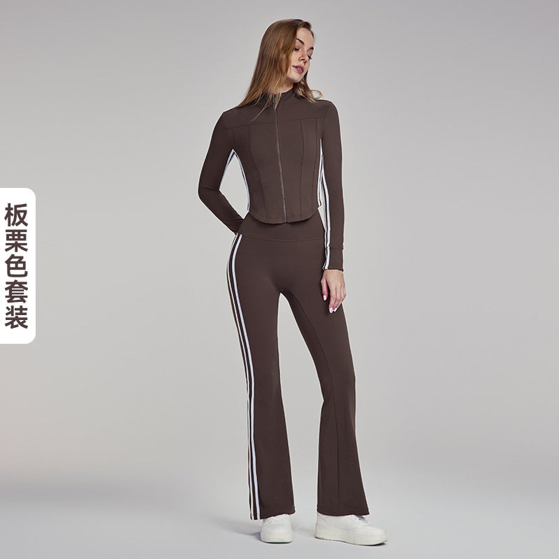 Yoga suit two-piece set autumn leisure all-match outdoor running fitness suit sports suit