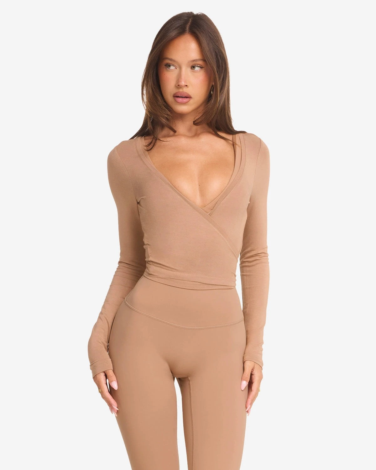 Women's New Long Sleeve Yoga Top, Skin-Friendly Slim Fit, Quick-Dry, Pink, Elegant, Workout Shirt for Dance & Sports
