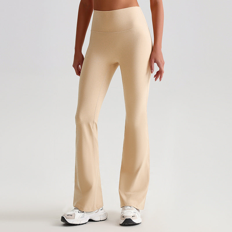 Bell-bottom skinny nude hip lift yoga pants