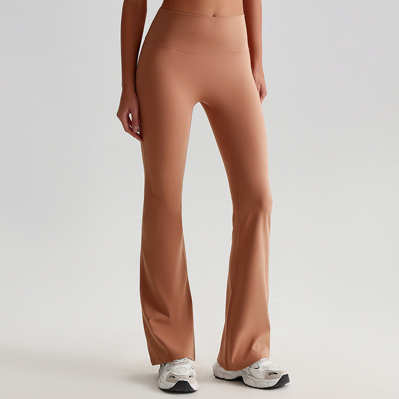 Bell-bottom skinny nude hip lift yoga pants