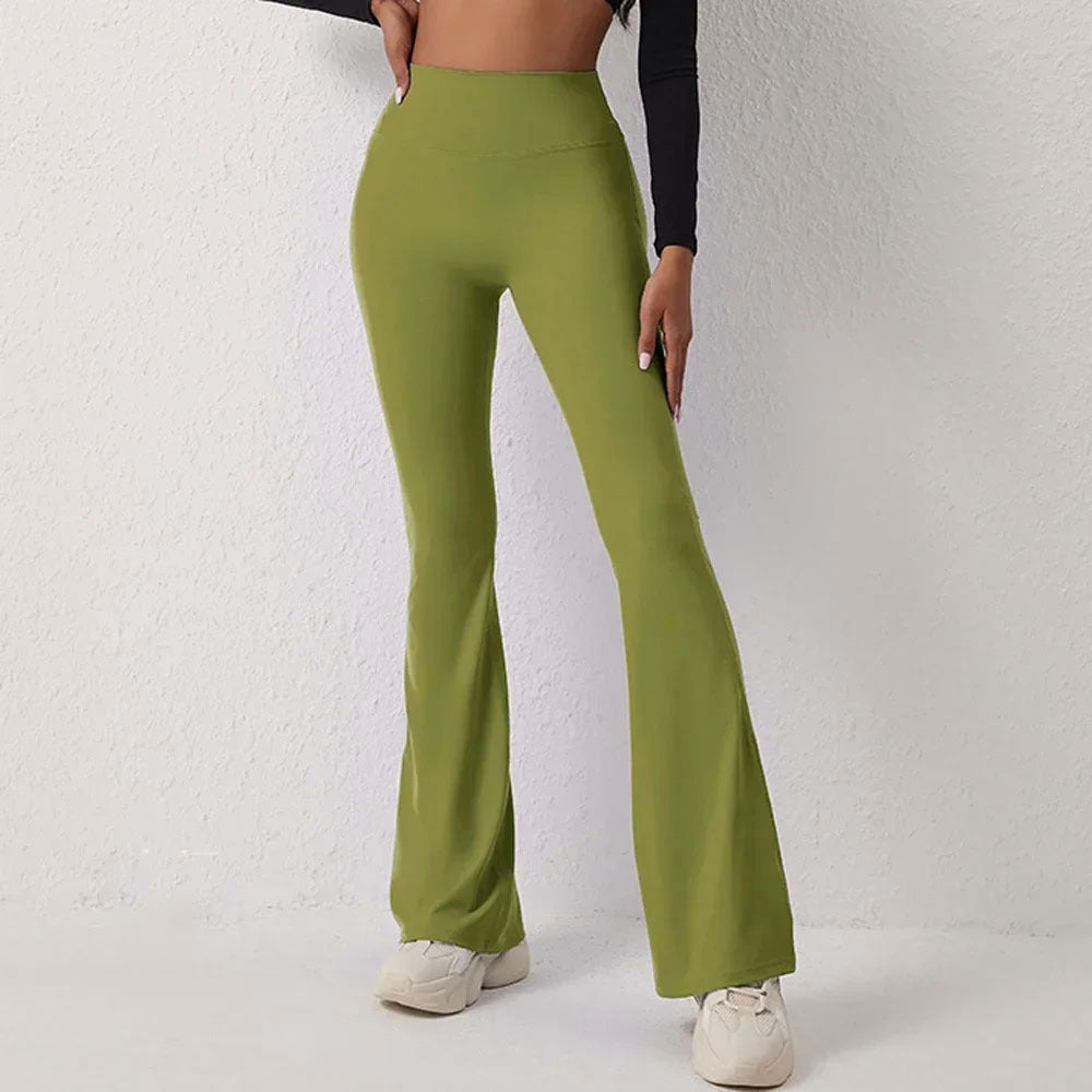 Peach hip lift Yoga Flare pants wide leg micro cropped pants high waist quick dry