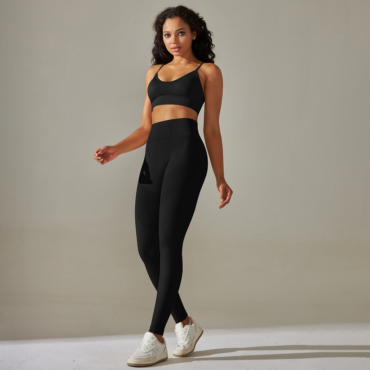 1 seamless beautiful back cross double straps sports vest bra set running fitness yoga pants 14 colors