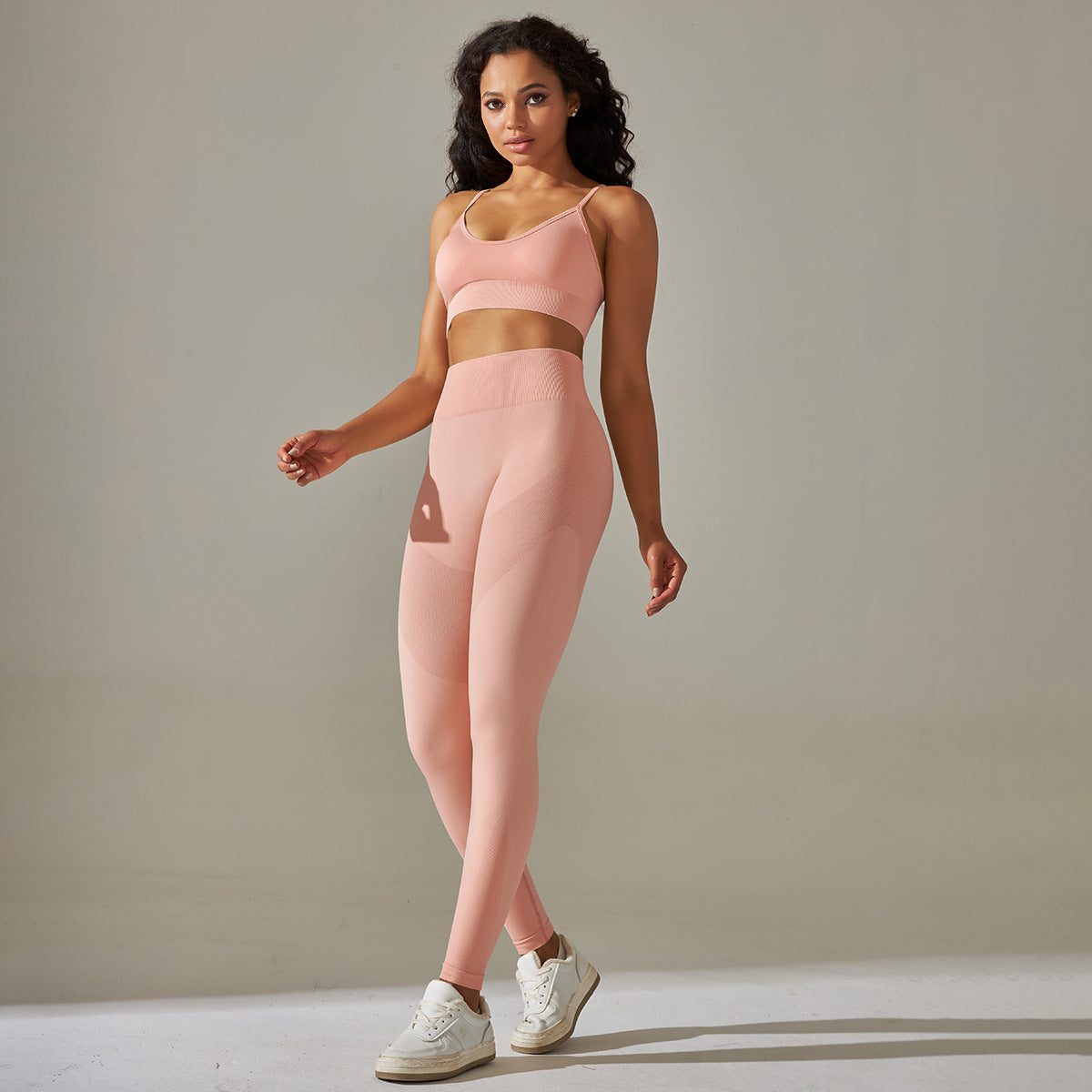 1 seamless beautiful back cross double straps sports vest bra set running fitness yoga pants 14 colors