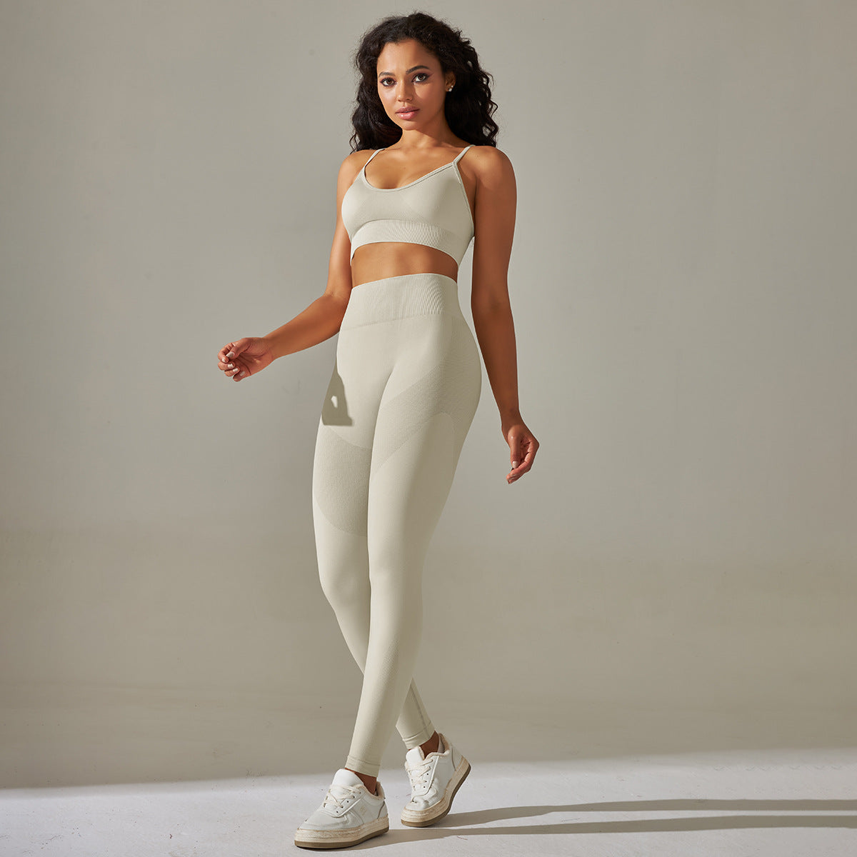 1 seamless beautiful back cross double straps sports vest bra set running fitness yoga pants 14 colors