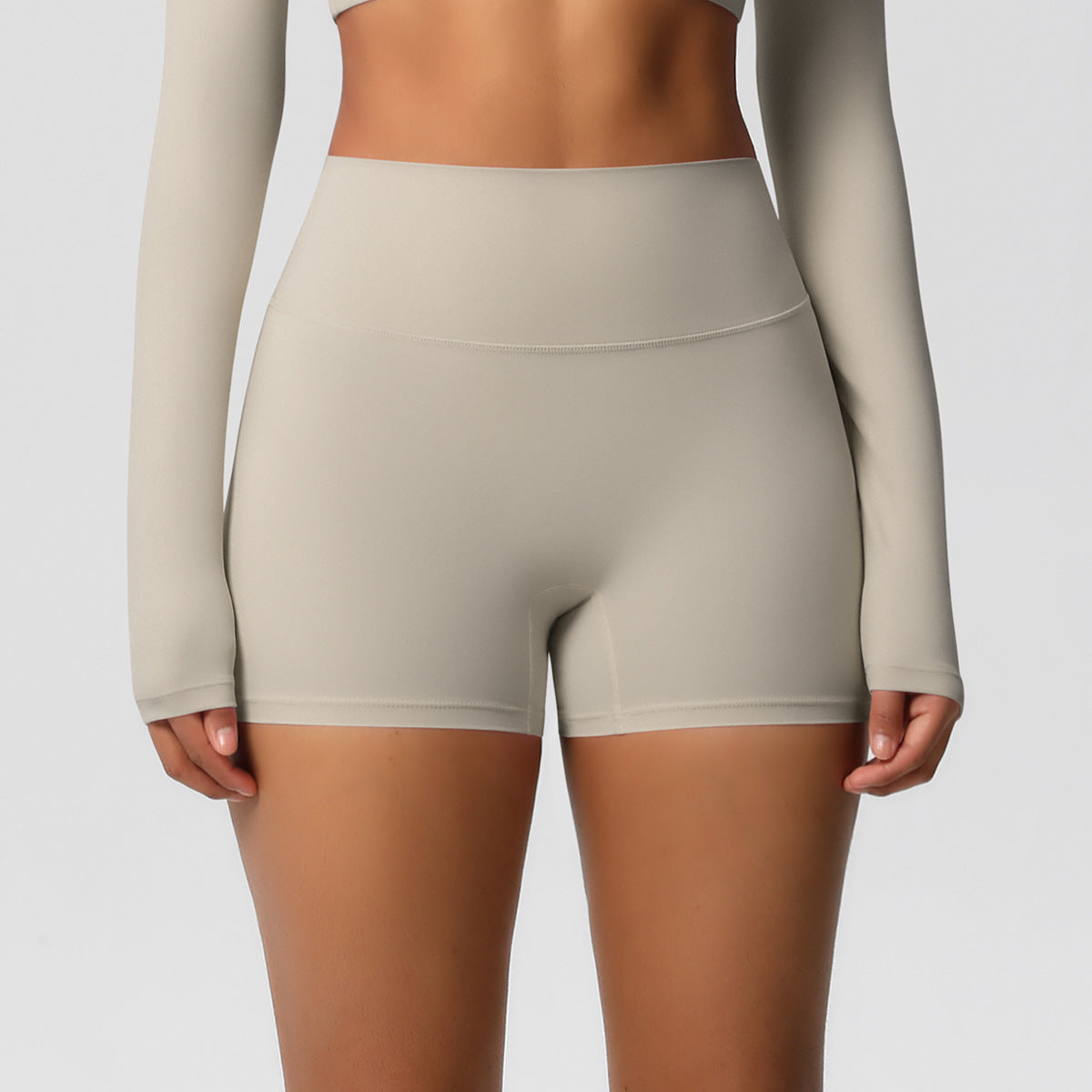 Women's high waist tight-fitting hip yoga shorts running fitness sports shorts