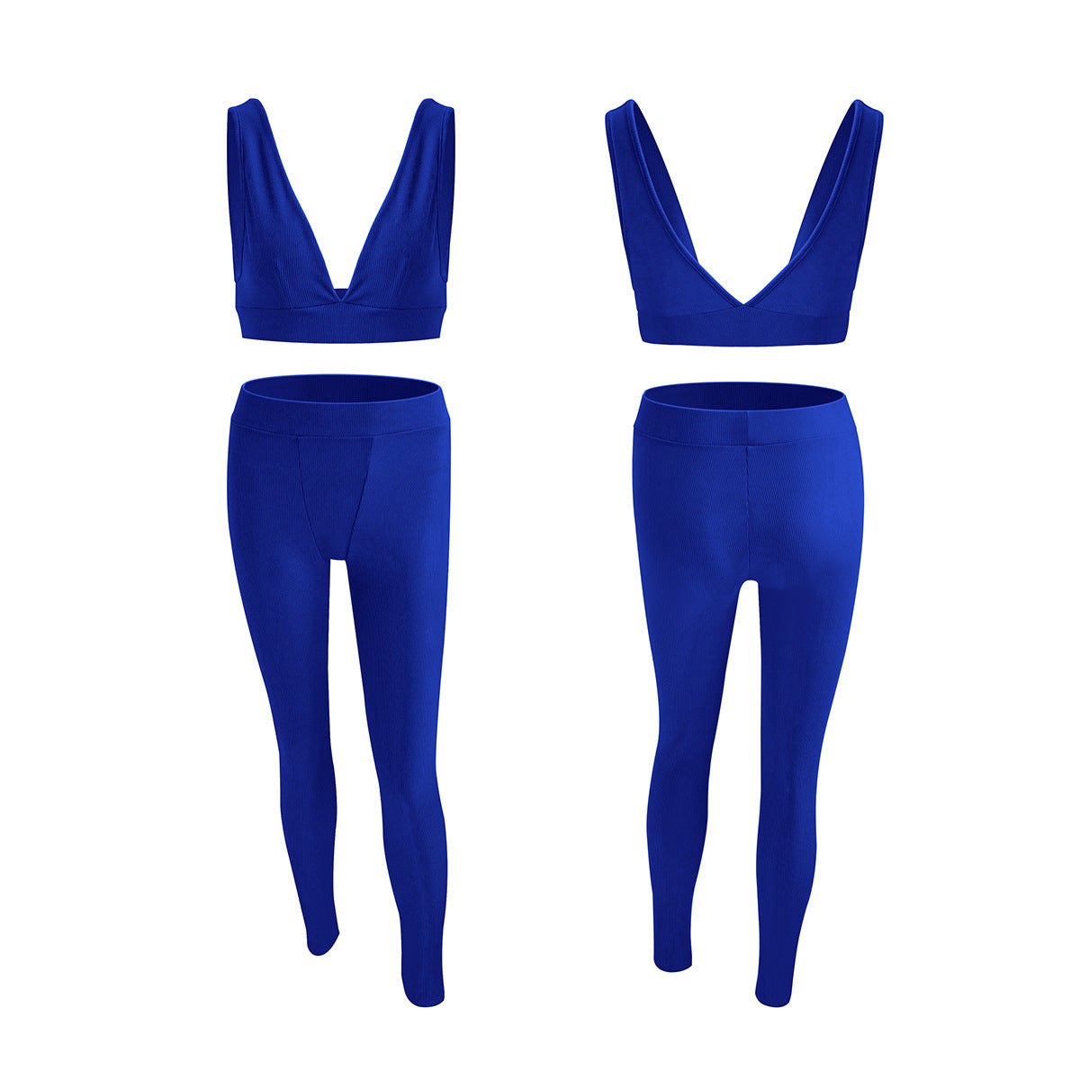 New Sports Underwear Set Beautiful Back Suspenders With Chest Pad Triangle Cup Without Steel Ring Buttocks Fitness Pants Set 9 Colors Style2