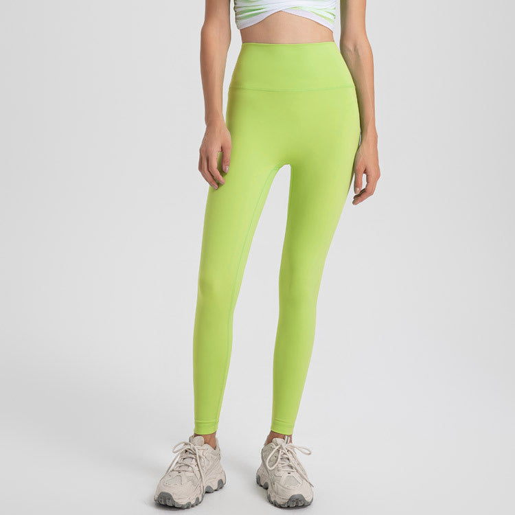 Fitness cloud feeling super soft hip lift women high waist stretch naked sense sports running yoga leggings