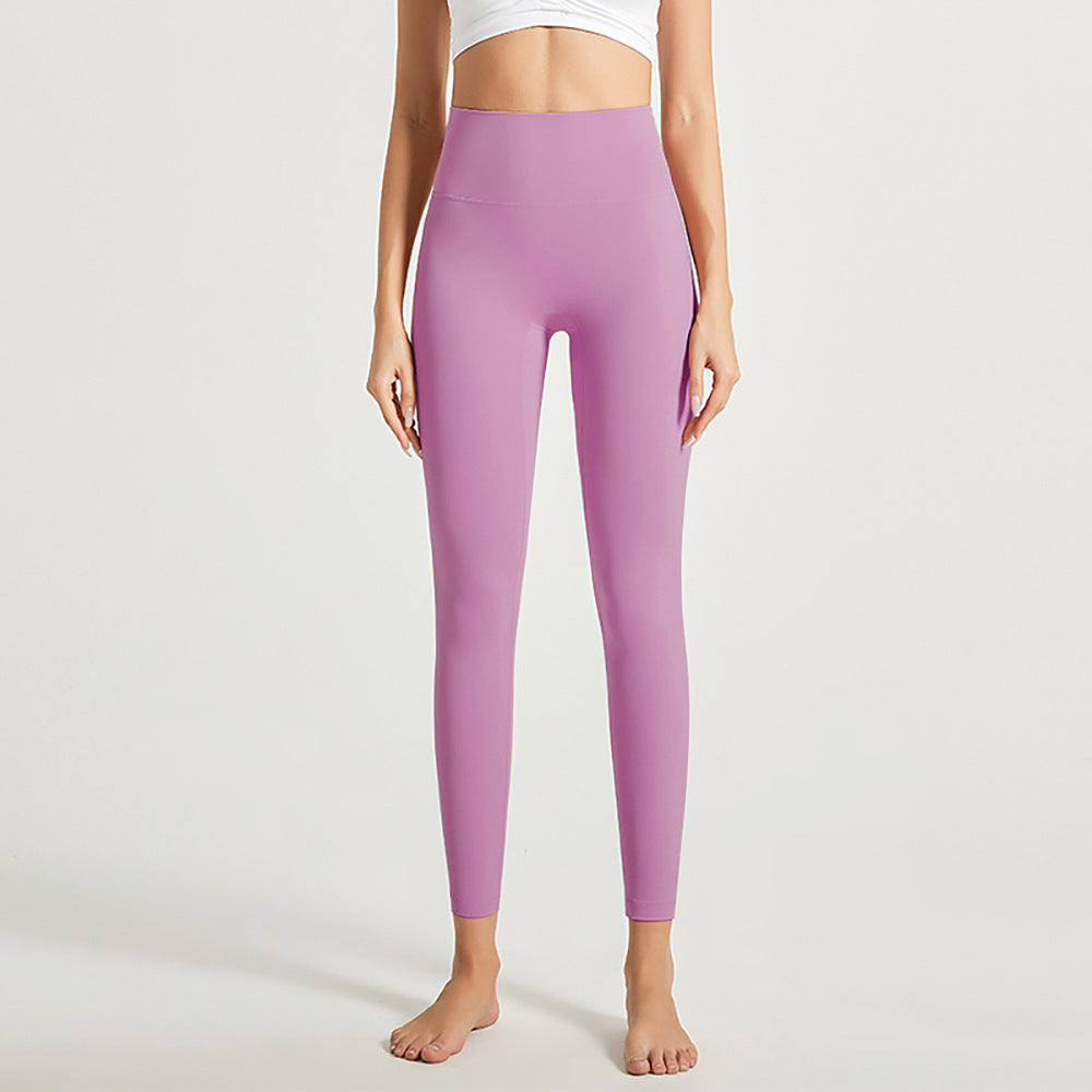 Fitness cloud feeling super soft hip lift women high waist stretch naked sense sports running yoga leggings