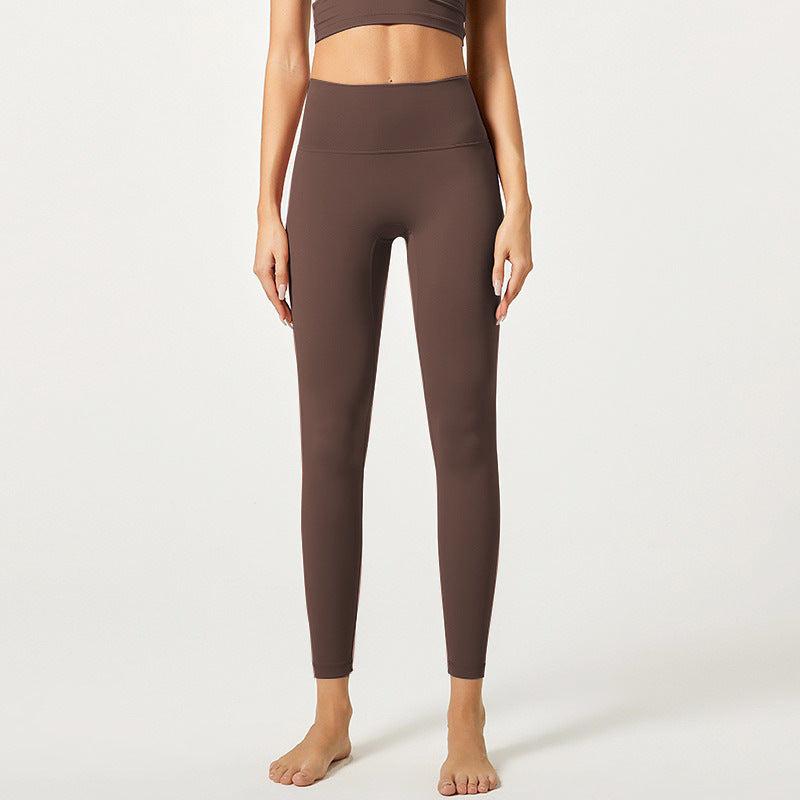 Fitness cloud feeling super soft hip lift women high waist stretch naked sense sports running yoga leggings