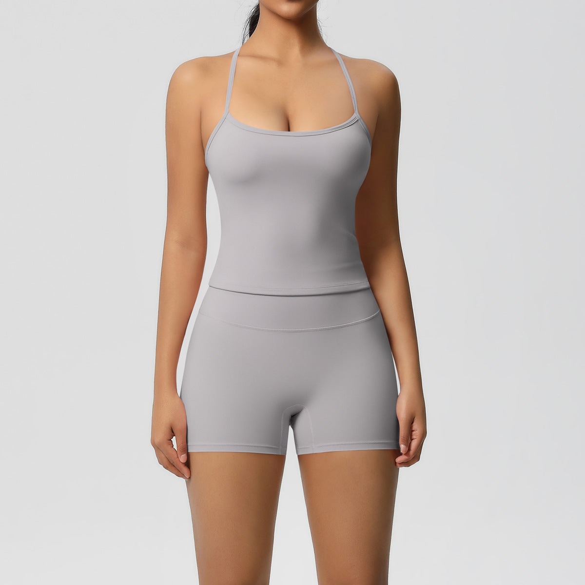 women Solid color double - sided beauty back vest top tight - fitting sports running fitness yoga clothes