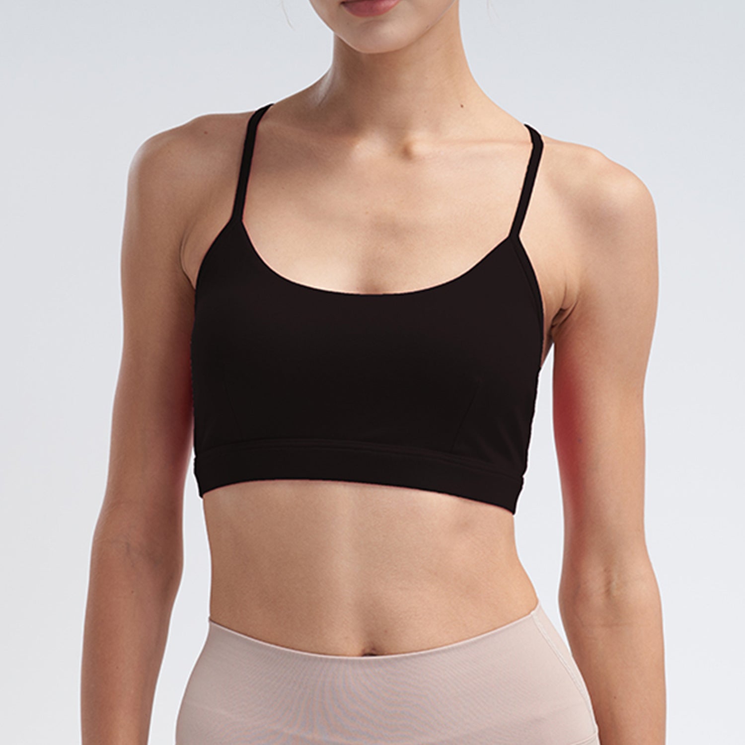 Pearlescent nude breathable high-waisted hip lift yoga set