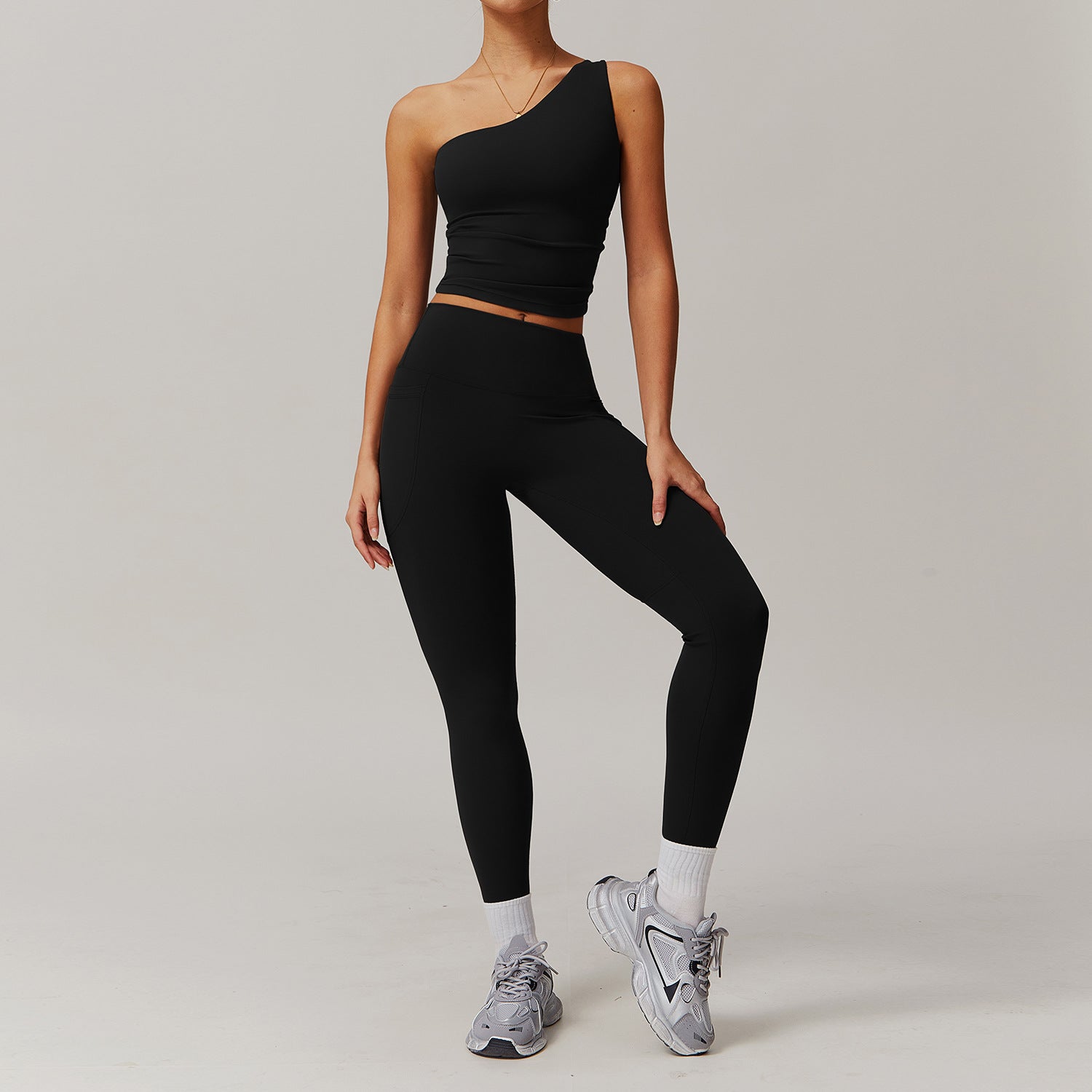 Cloud sense quick dry waist shape comfortable yoga suit casual wear 8408