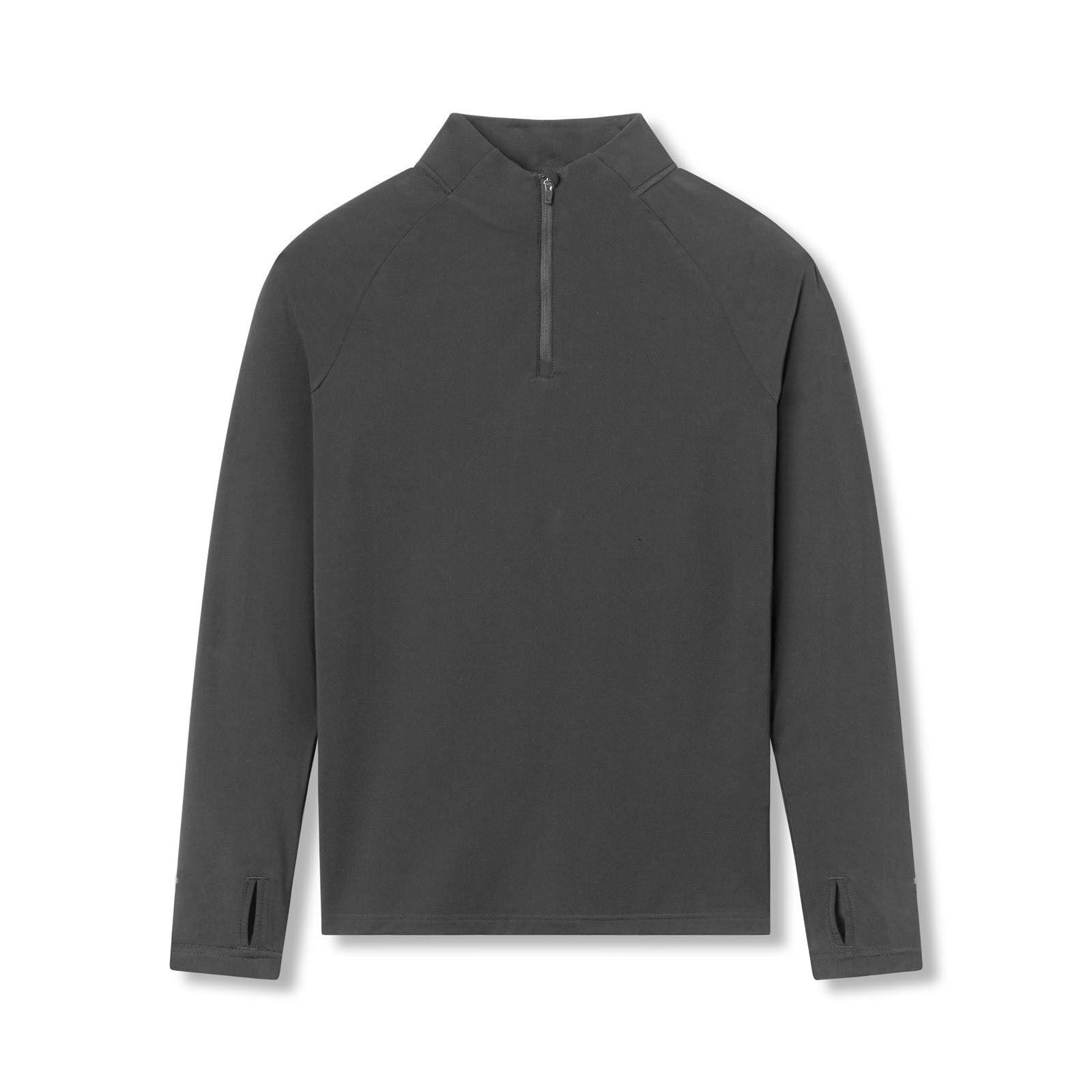 Men's quick-drying half-zip solid color workout high-spring long-sleeved top