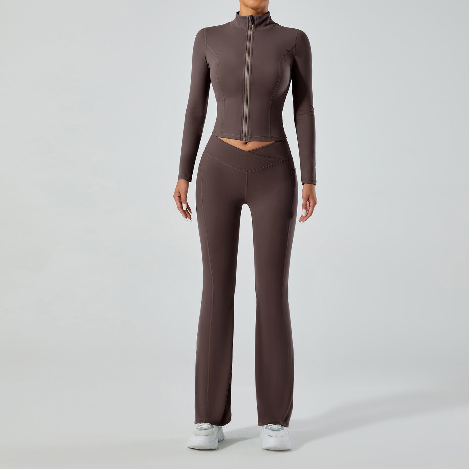 Frosted nude sensual yoga pants tracksuit