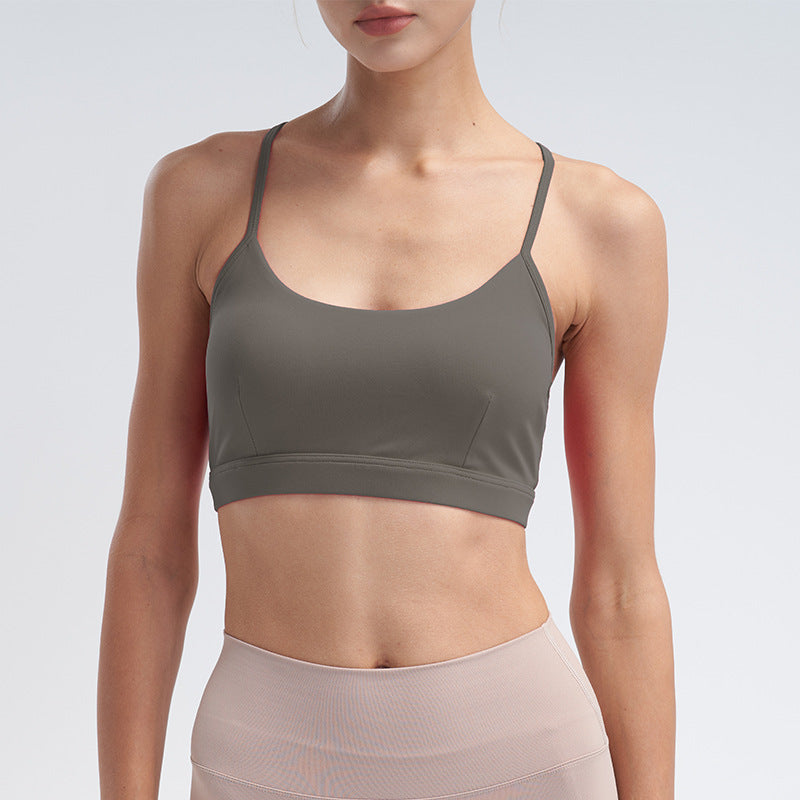 Pearlescent nude breathable high-waisted hip lift yoga set