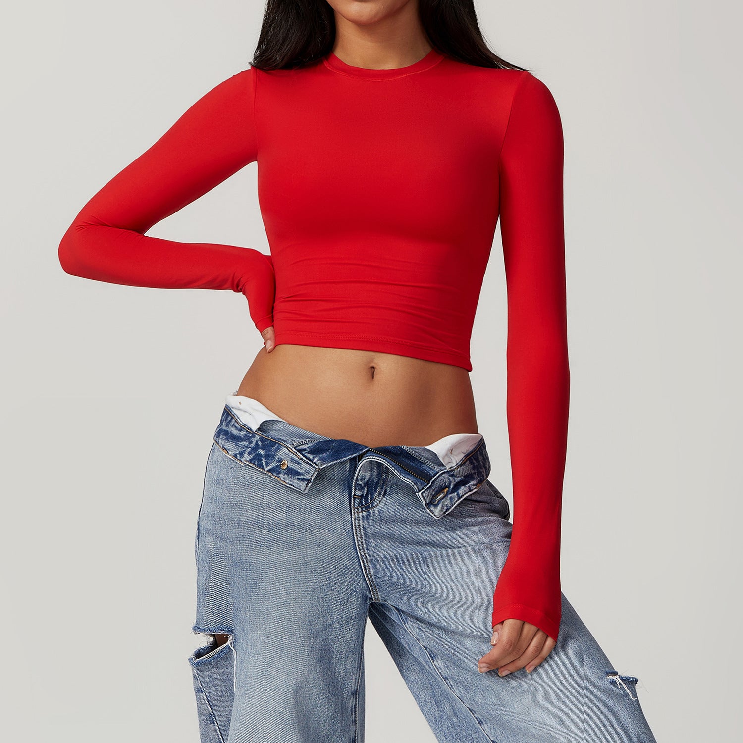 Running sports fitness long sleeve top 8743