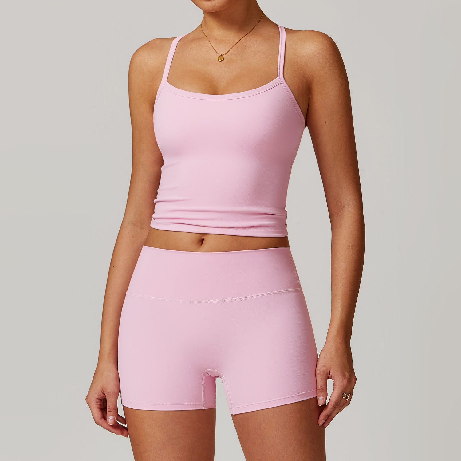 Two-sided brushed tight yoga suit