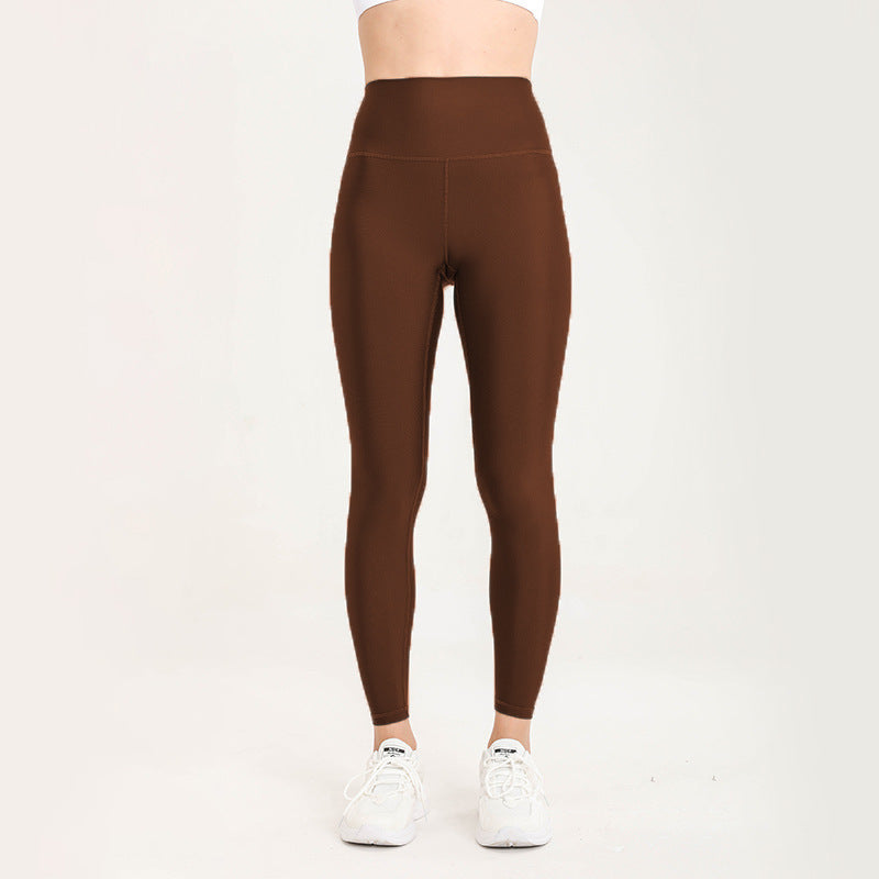 Pearlescent nude breathable high-waisted hip lift yoga set