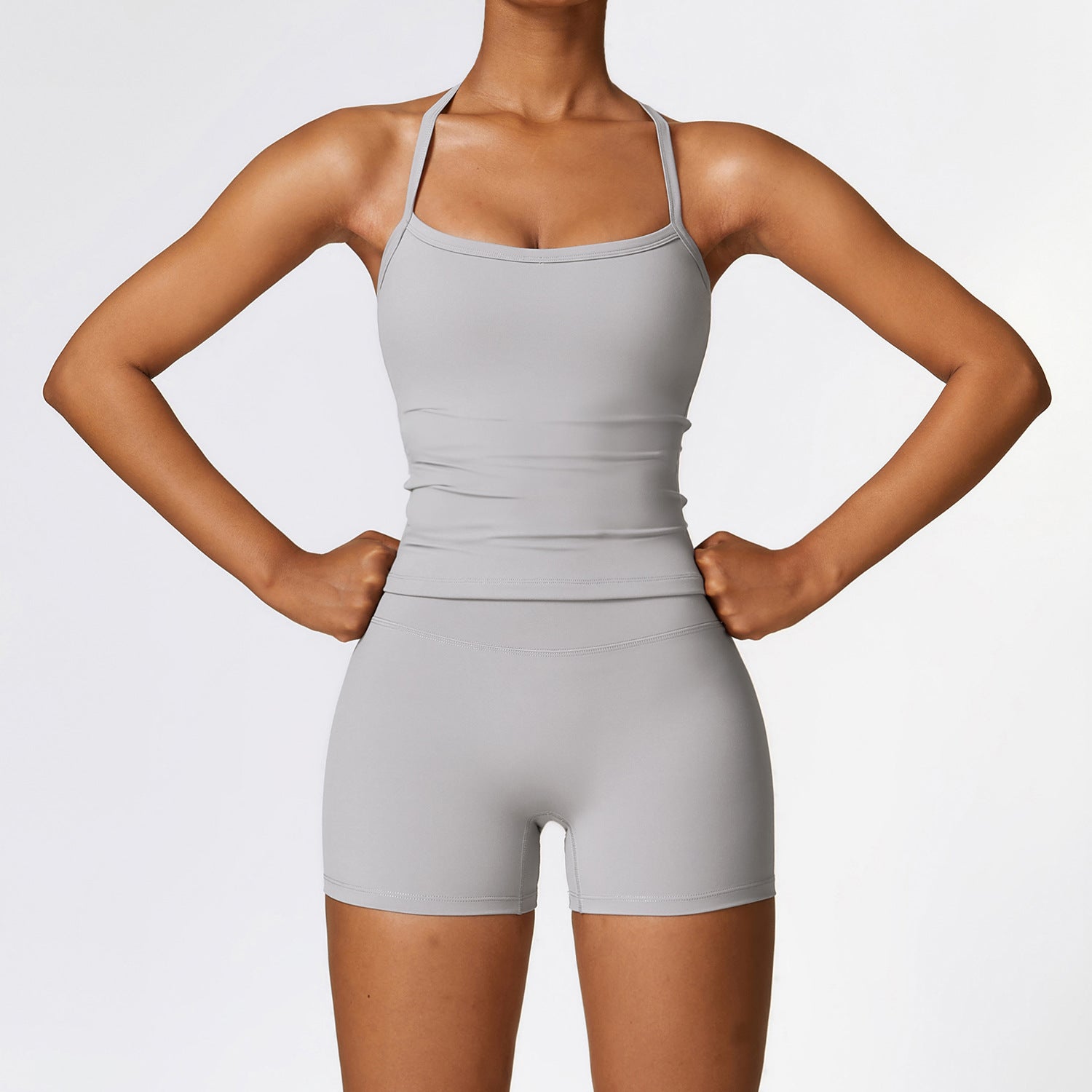 Two-sided brushed tight yoga suit