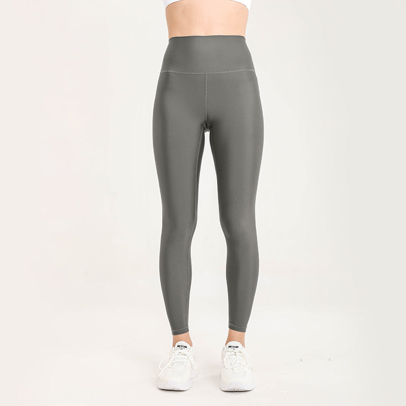 Pearlescent nude breathable high-waisted hip lift yoga set
