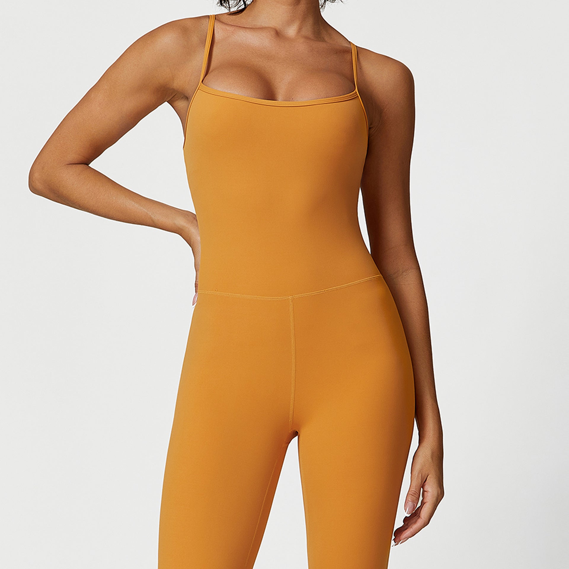 One-piece jumpsuit jacket Short and long short yoga suit