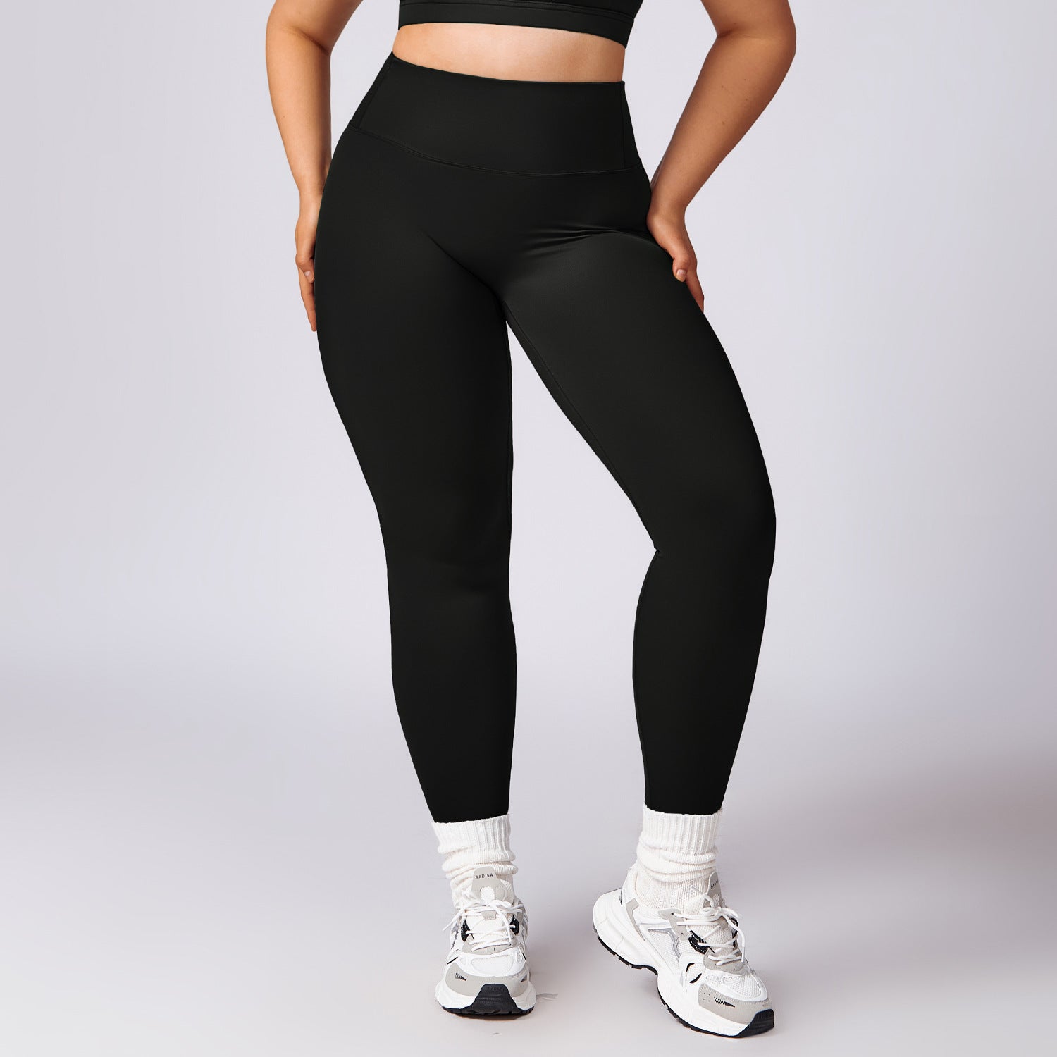Plus-size yoga women's quick-drying Pilates running tight exercise fitness set 8047