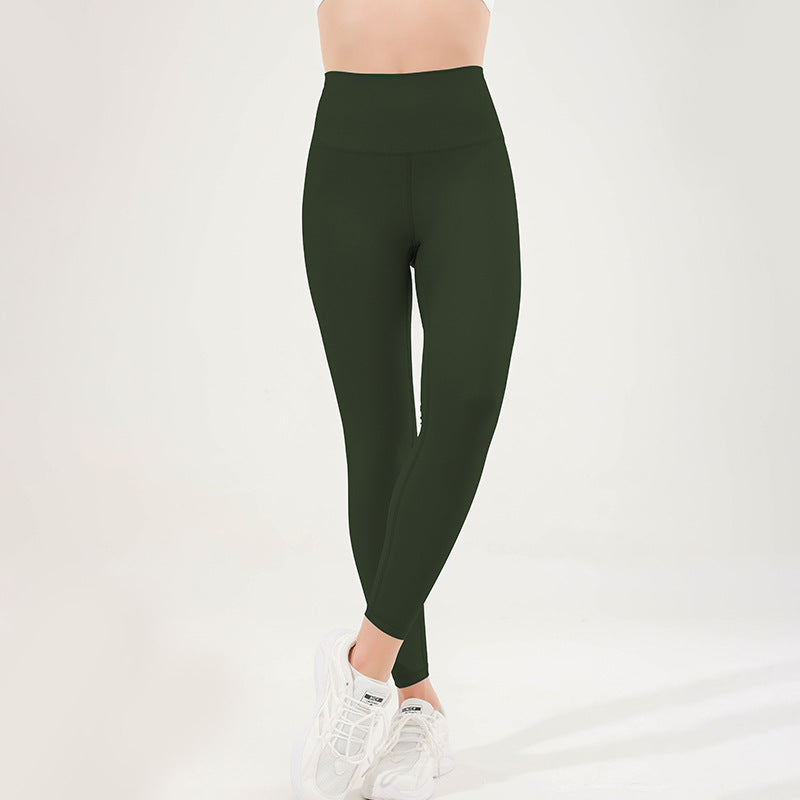 Pearlescent nude breathable high-waisted hip lift yoga set