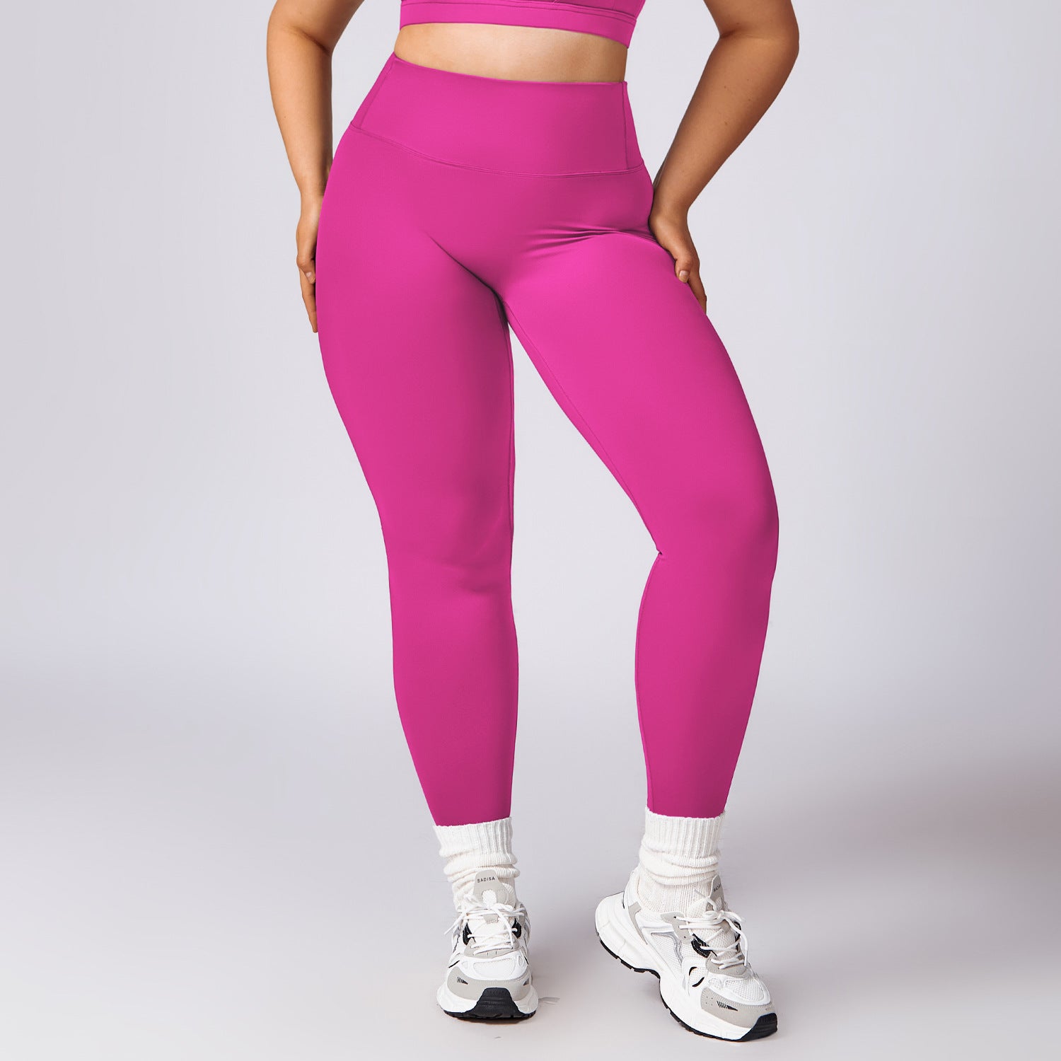 Plus-size yoga women's quick-drying Pilates running tight exercise fitness set 8047
