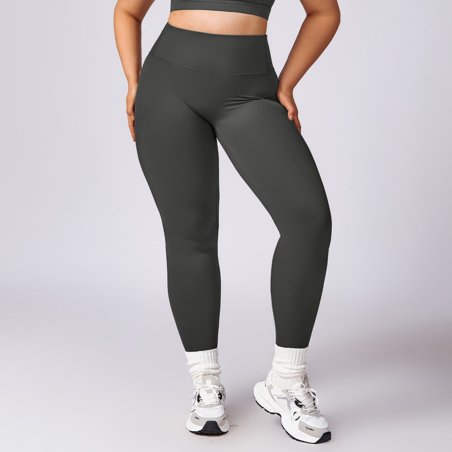 Plus-size yoga women's quick-drying Pilates running tight exercise fitness set 8047