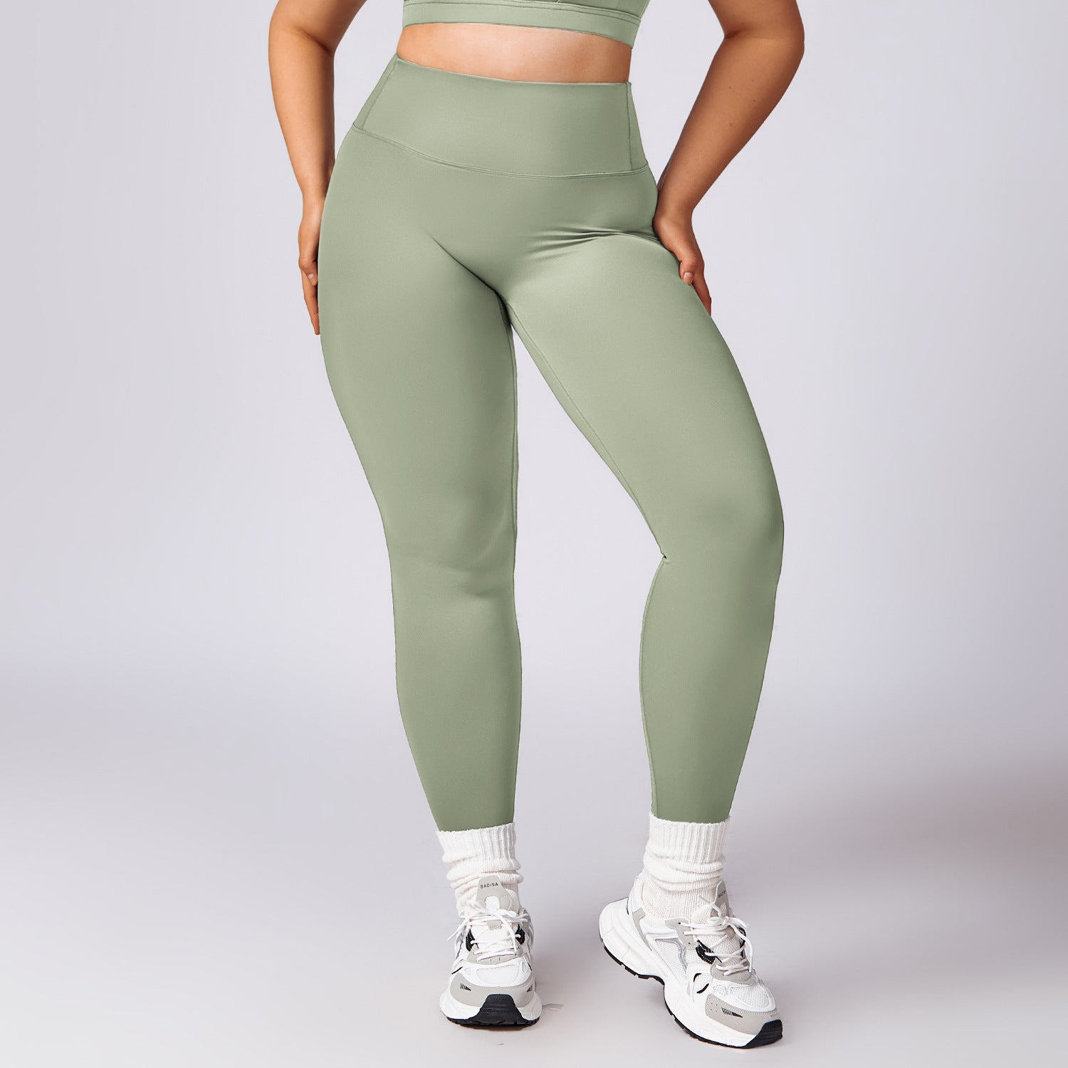 Plus-size yoga women's quick-drying Pilates running tight exercise fitness set 8047