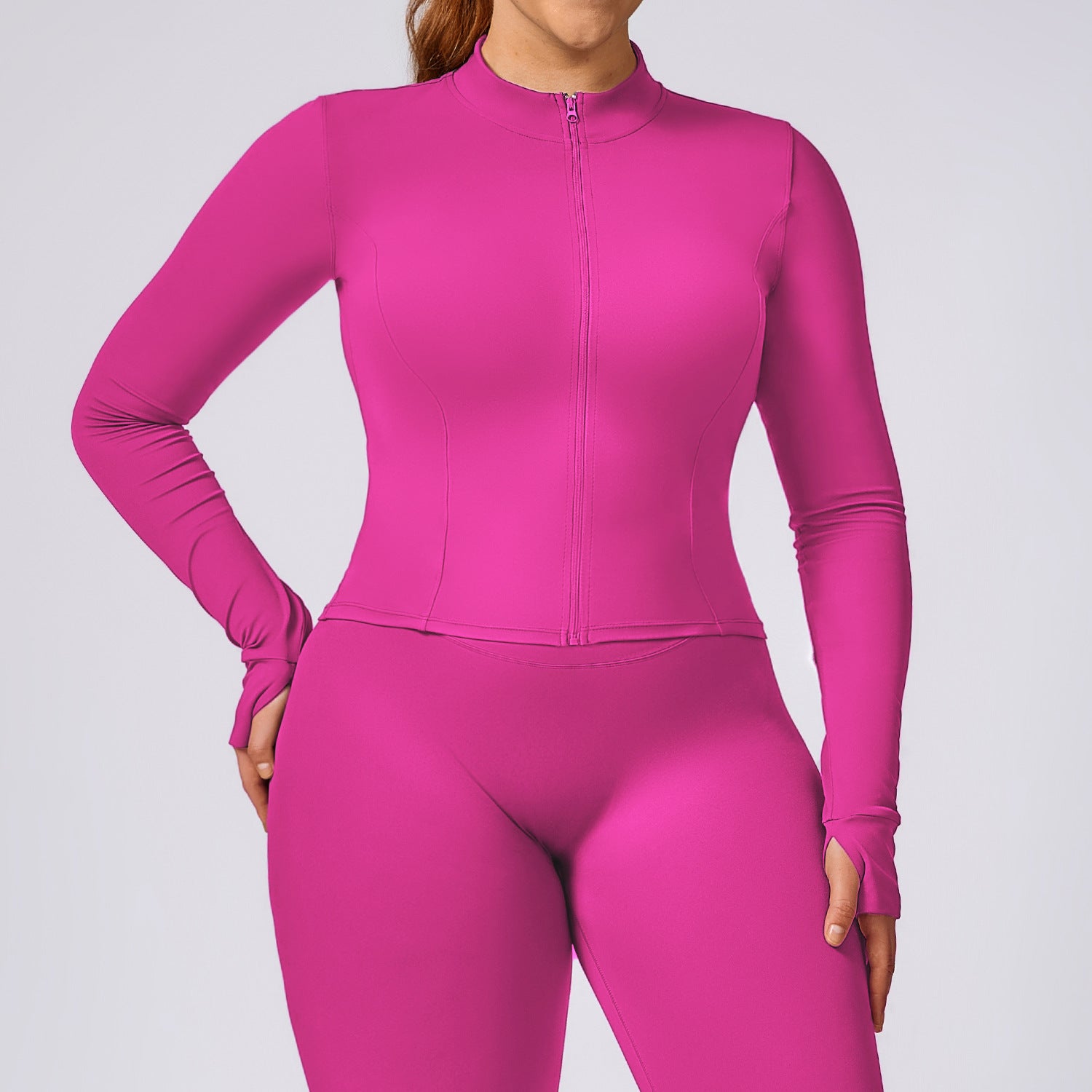Plus-size yoga women's quick-drying Pilates running tight exercise fitness set 8047