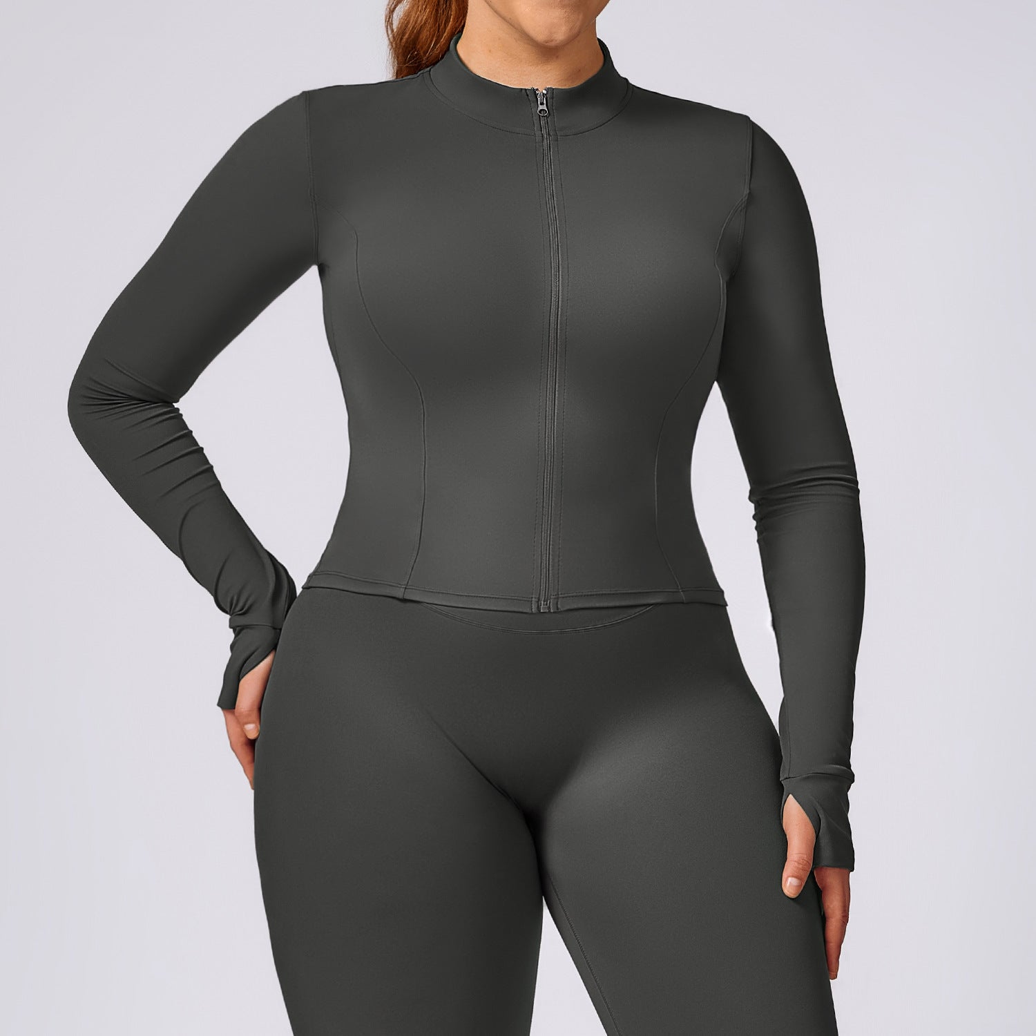 Plus-size yoga women's quick-drying Pilates running tight exercise fitness set 8047