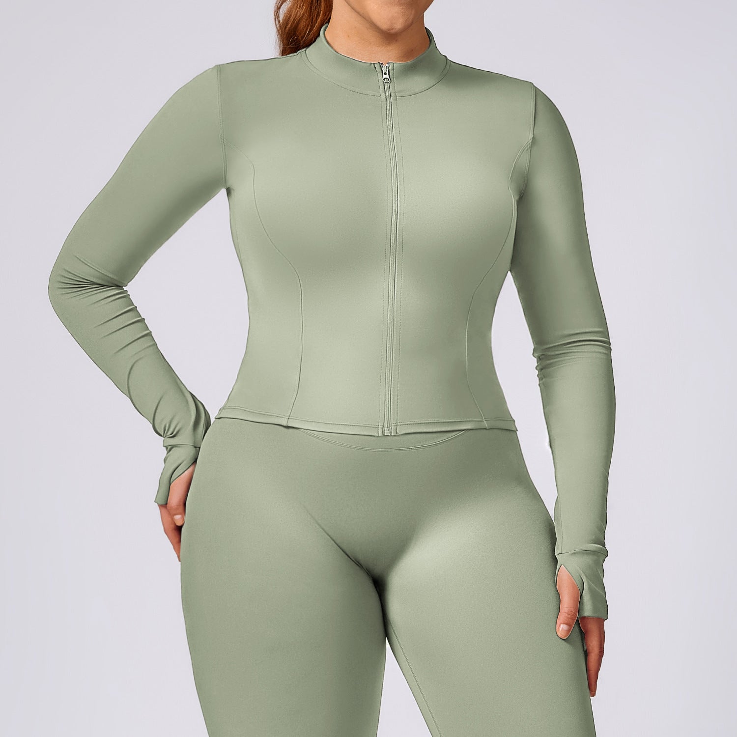 Plus-size yoga women's quick-drying Pilates running tight exercise fitness set 8047