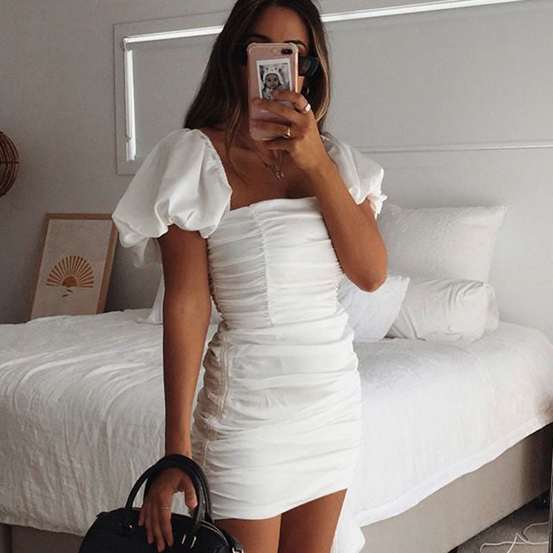 Autumn new sexy fashion street pats bag hip pleats adjustable drawstring strappy dress