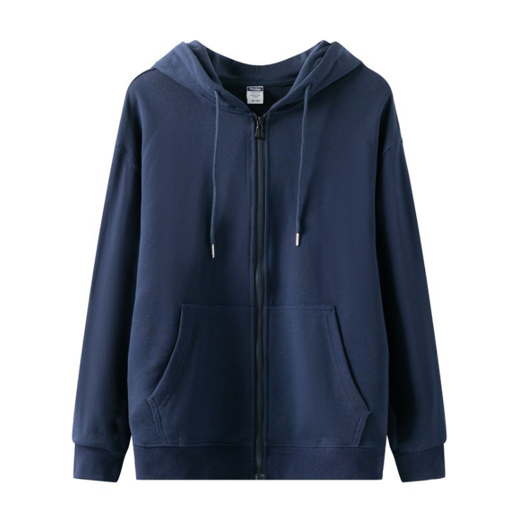 Oversized plus size high quality Cotton Zipper unisex hoodie 8 colors
