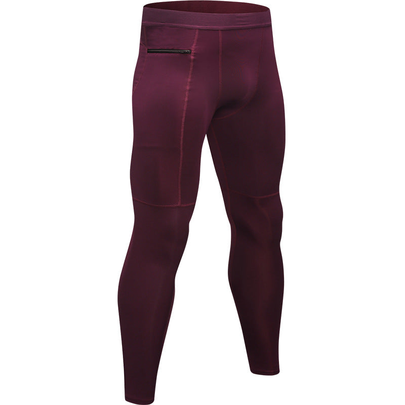 Men's gym pants with zipper pocket Sweat quick drying 10 color 1070
