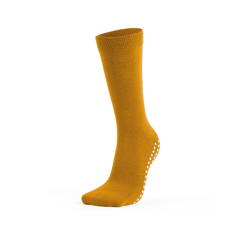Middle tube non-slip socks adult dance yoga exercise socks Xinjiang cotton socks 8 color MOQ20 pcs