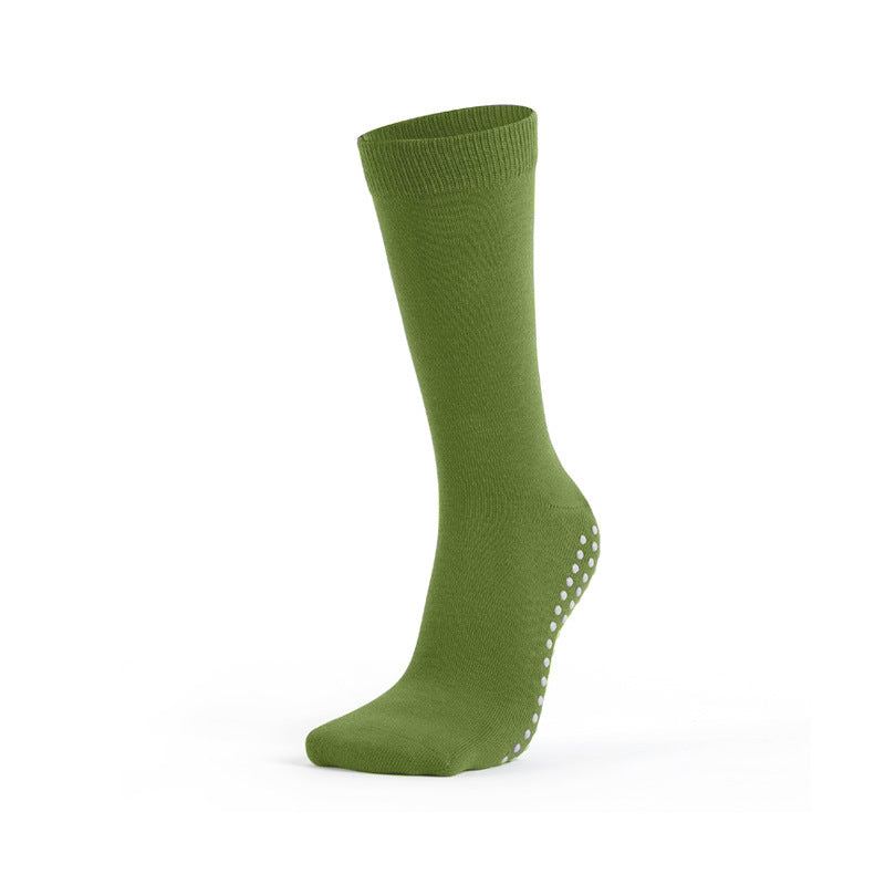 Middle tube non-slip socks adult dance yoga exercise socks Xinjiang cotton socks 8 color MOQ20 pcs