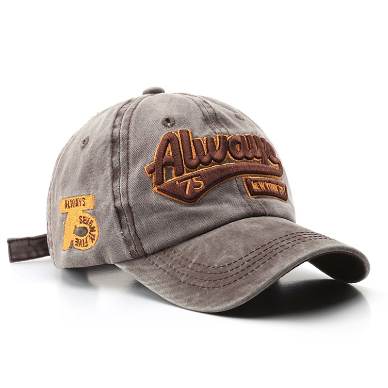 Washed to do old alphabet embroidery cap shade baseball cap 6 colors