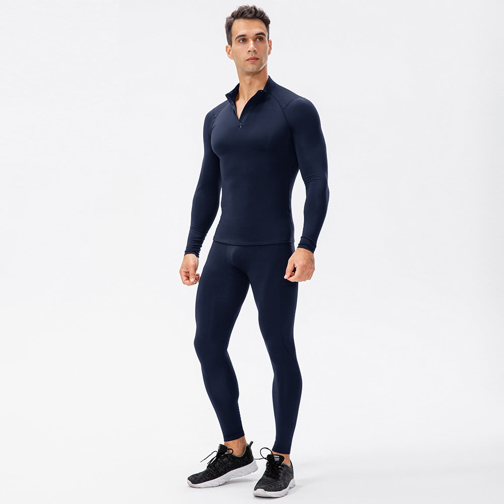 Velvet and thick zipper hoodie long sleeve pants fitness set 11517+11326 6 colors