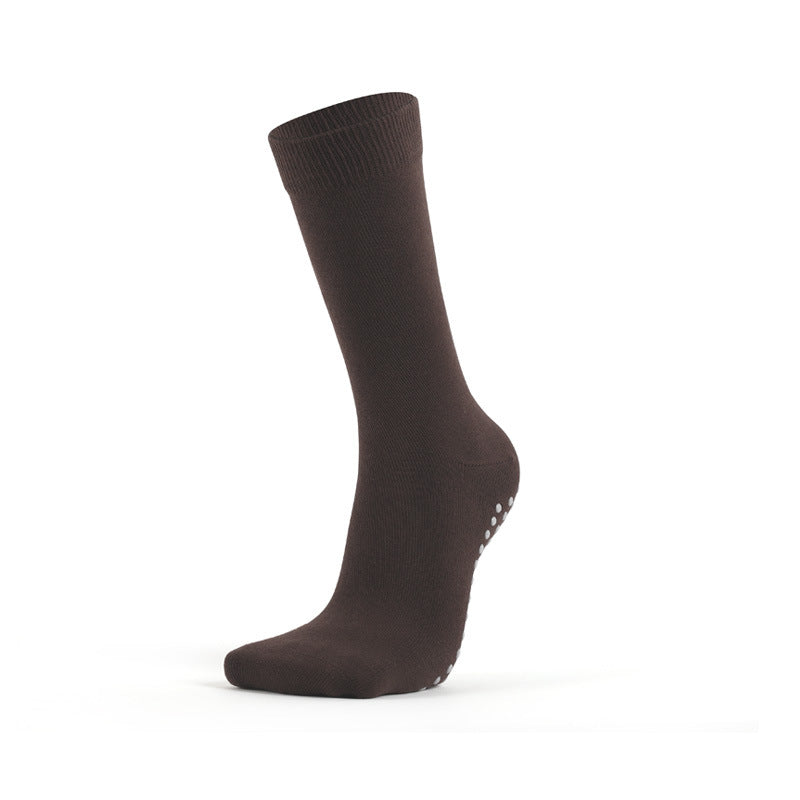 Middle tube non-slip socks adult dance yoga exercise socks Xinjiang cotton socks 8 color MOQ20 pcs