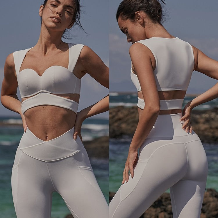 Breathable tight comfortable one-piece bra running fitness yoga suit