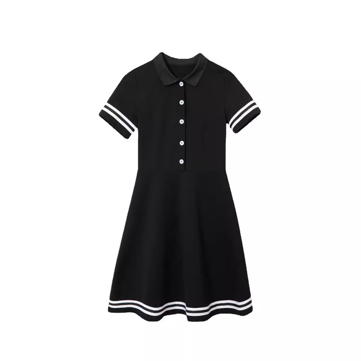 Plus-size short-sleeved sports dress POLO collar golf dress