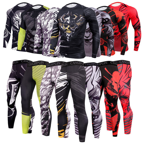 Outdoor fitness quick-drying pants basketball elastic running fitness clothing sports suit 8 colors