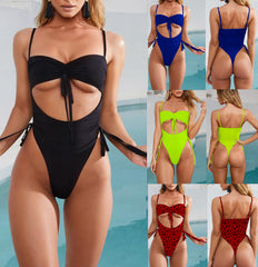Bikini Women's One-piece Bandage Swimsuit Sports Bikini Swimsuit 19C300    5 Colors