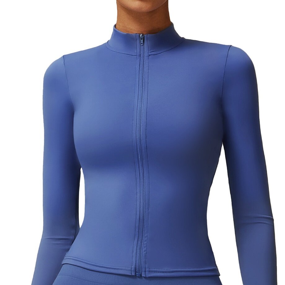 Yoga running exercise fitness suit long sleeve top  pocket speed dry yoga shorts
