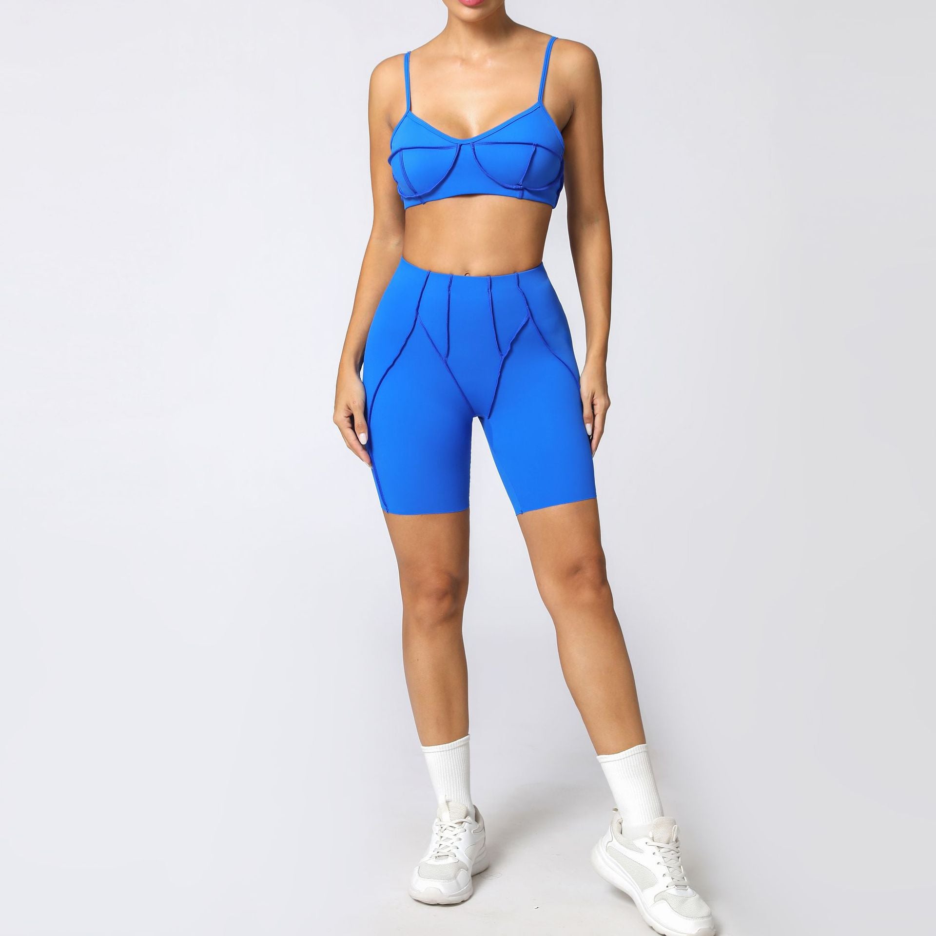 Frosted tight yoga suit casual suit running exercise yoga set