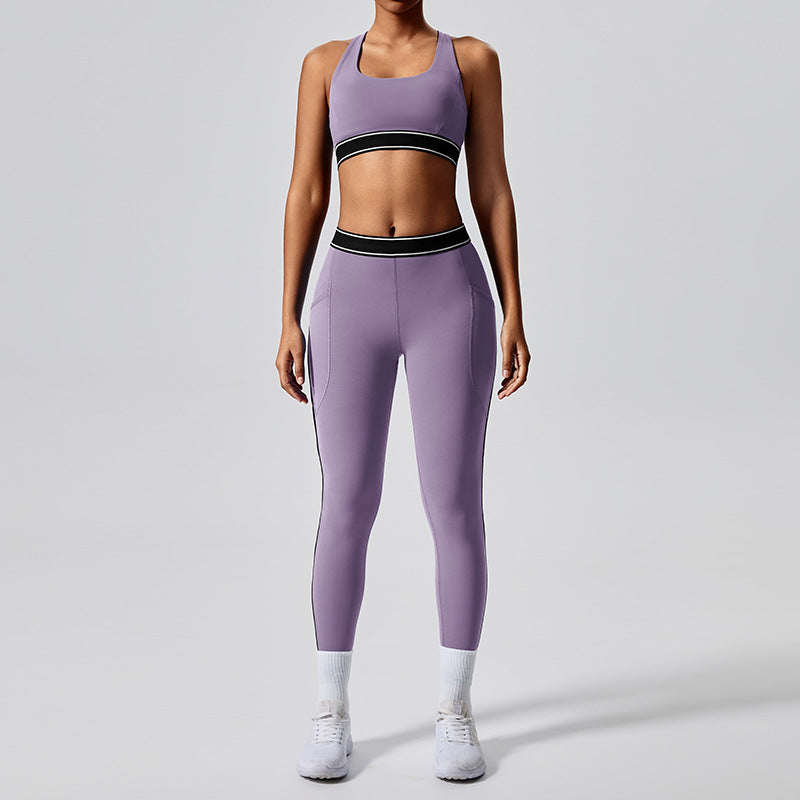 New style fitness  two-piece female Pilates exercise yoga suit