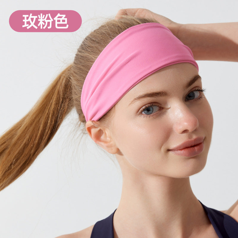 Sports headband absorbs sweat yoga fitness headband summer girls running headband MOQ20pcs